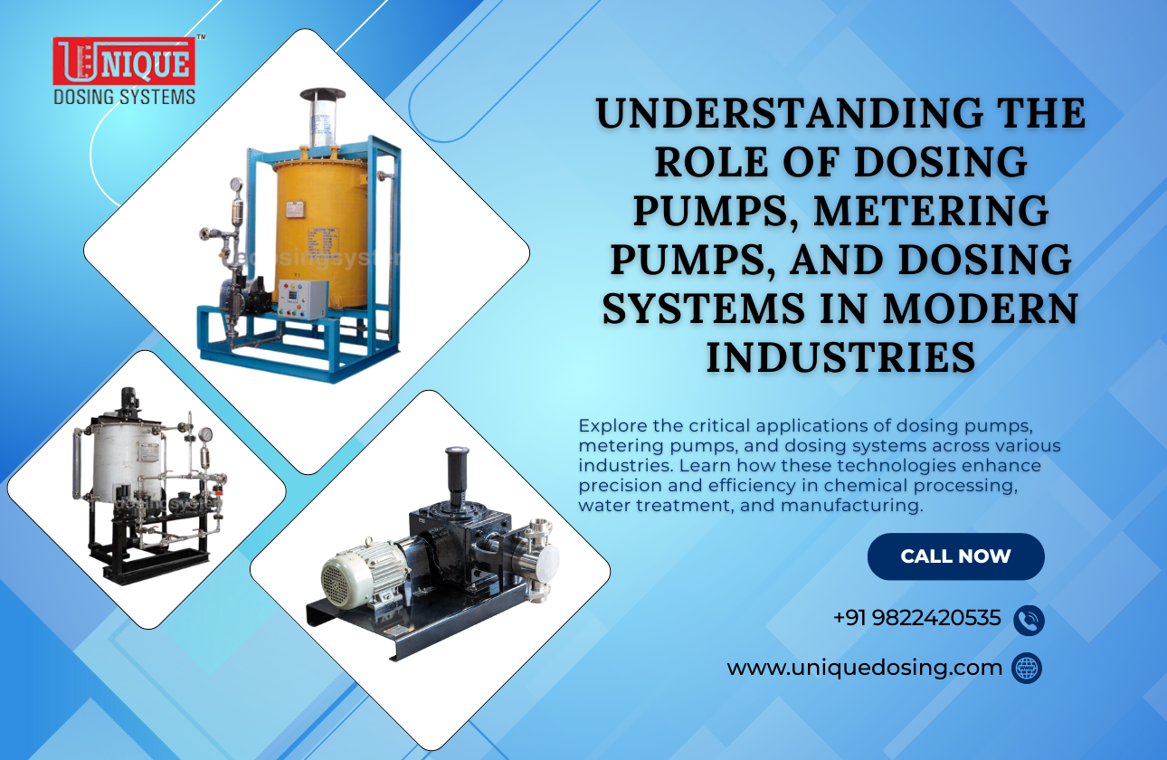 Understanding the Role of Dosing Pumps, Metering Pumps, and Dosing Systems in Modern Industries